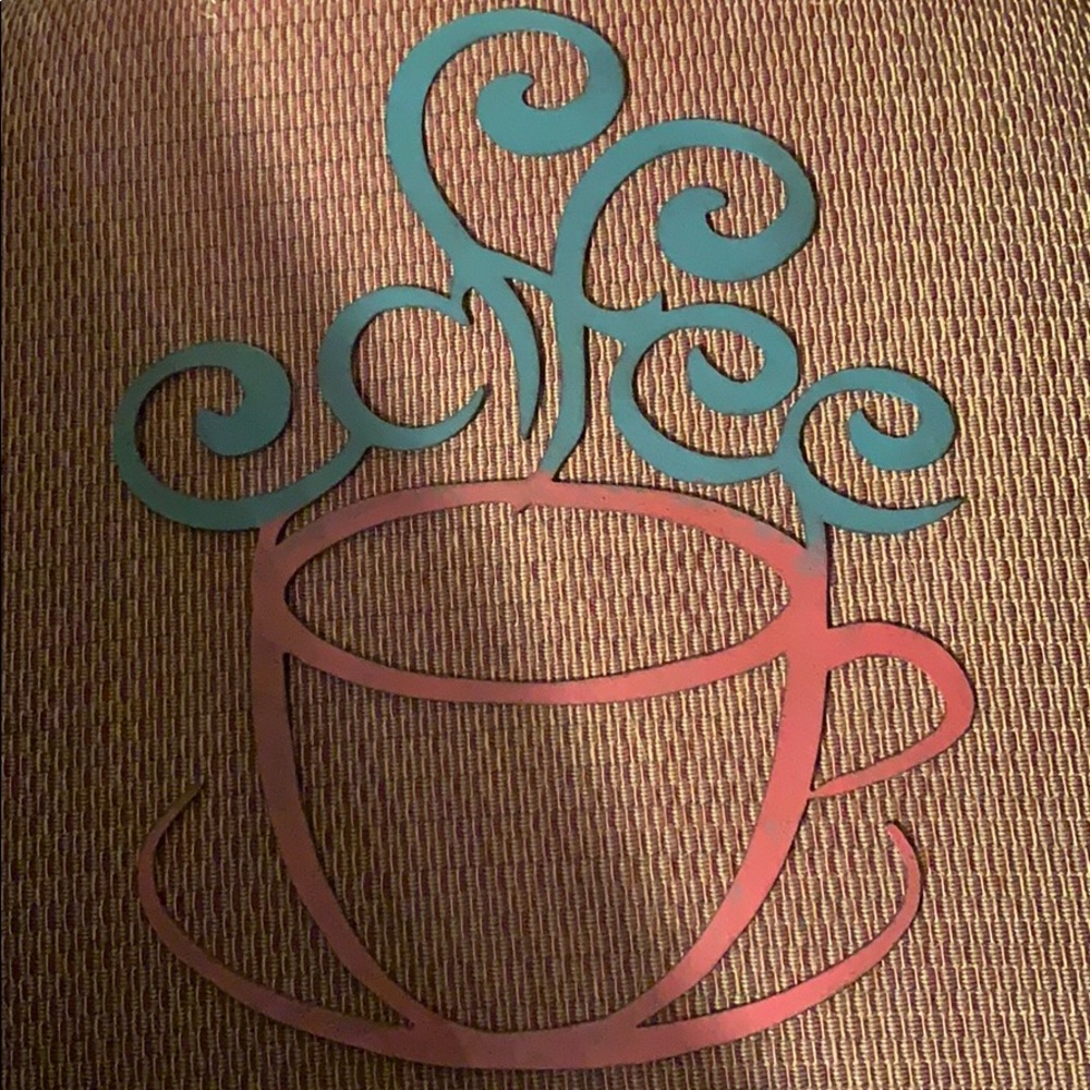 Metal coffee sign
